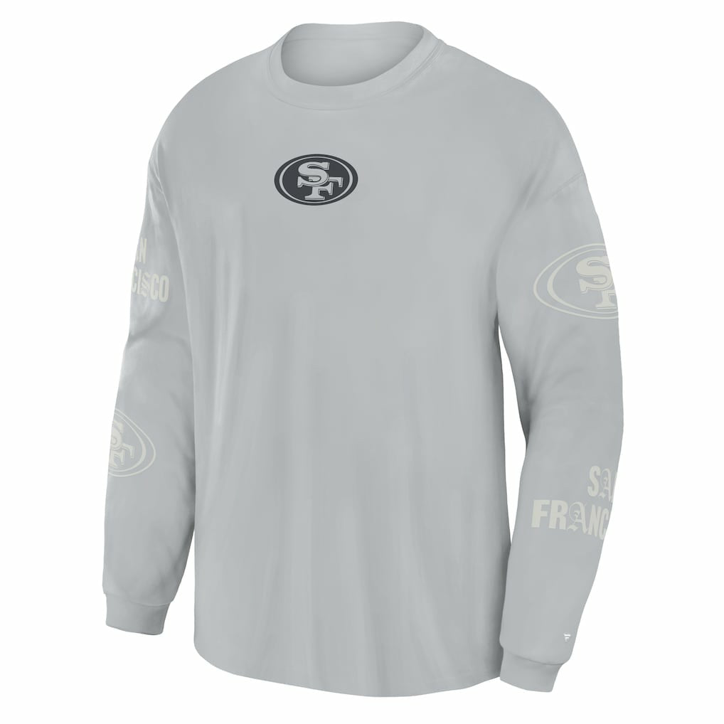 San Francisco 49ers Oversized Type Play Long Sleeve T-Shirt - Gray discount