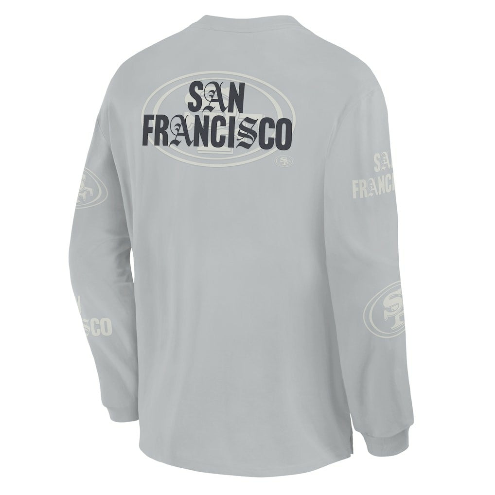 San Francisco 49ers Oversized Type Play Long Sleeve T-Shirt - Gray discount