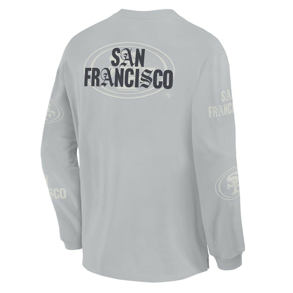 San Francisco 49ers Oversized Type Play Long Sleeve T-Shirt - Gray discount