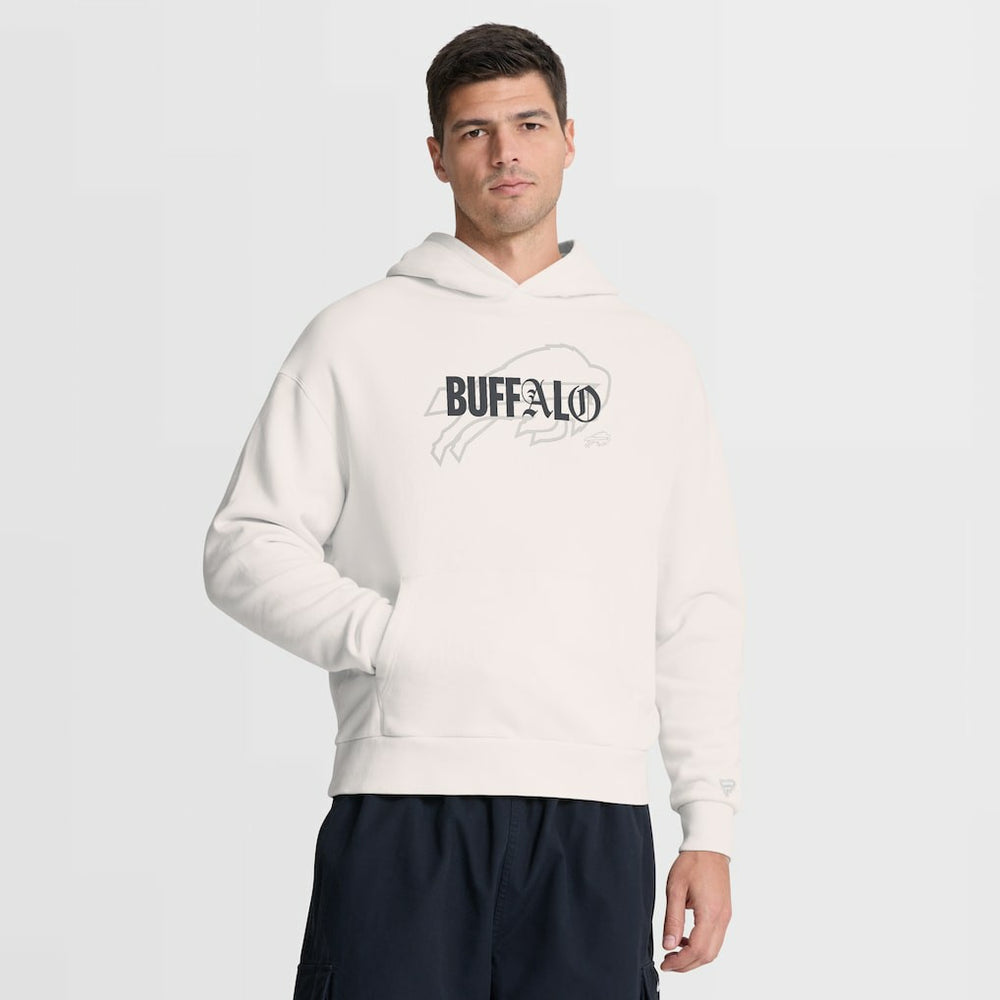 Buffalo Bills Oversized Type Play Location Hoodie - Cream on sale