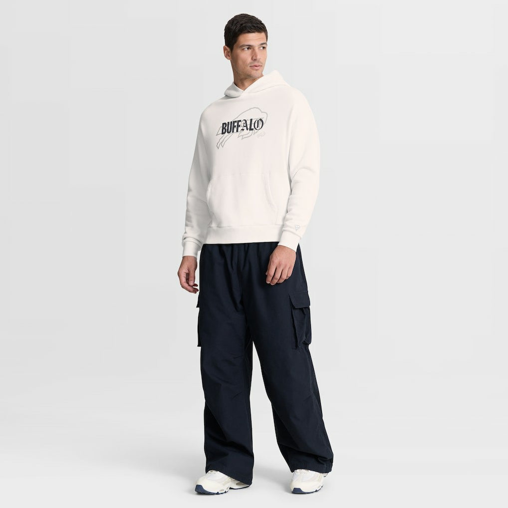 Buffalo Bills Oversized Type Play Location Hoodie - Cream on sale