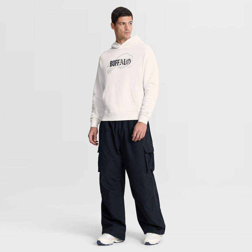 Buffalo Bills Oversized Type Play Location Hoodie - Cream on sale