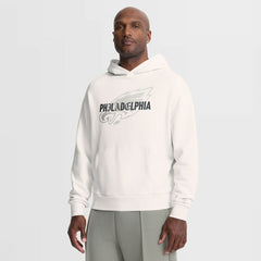 Philadelphia Eagles Oversized Type Play Location Hoodie - Cream discount