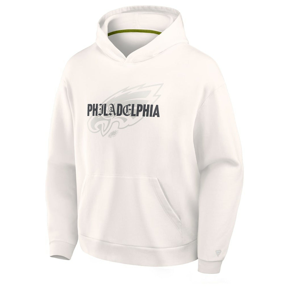 Philadelphia Eagles Oversized Type Play Location Hoodie - Cream discount