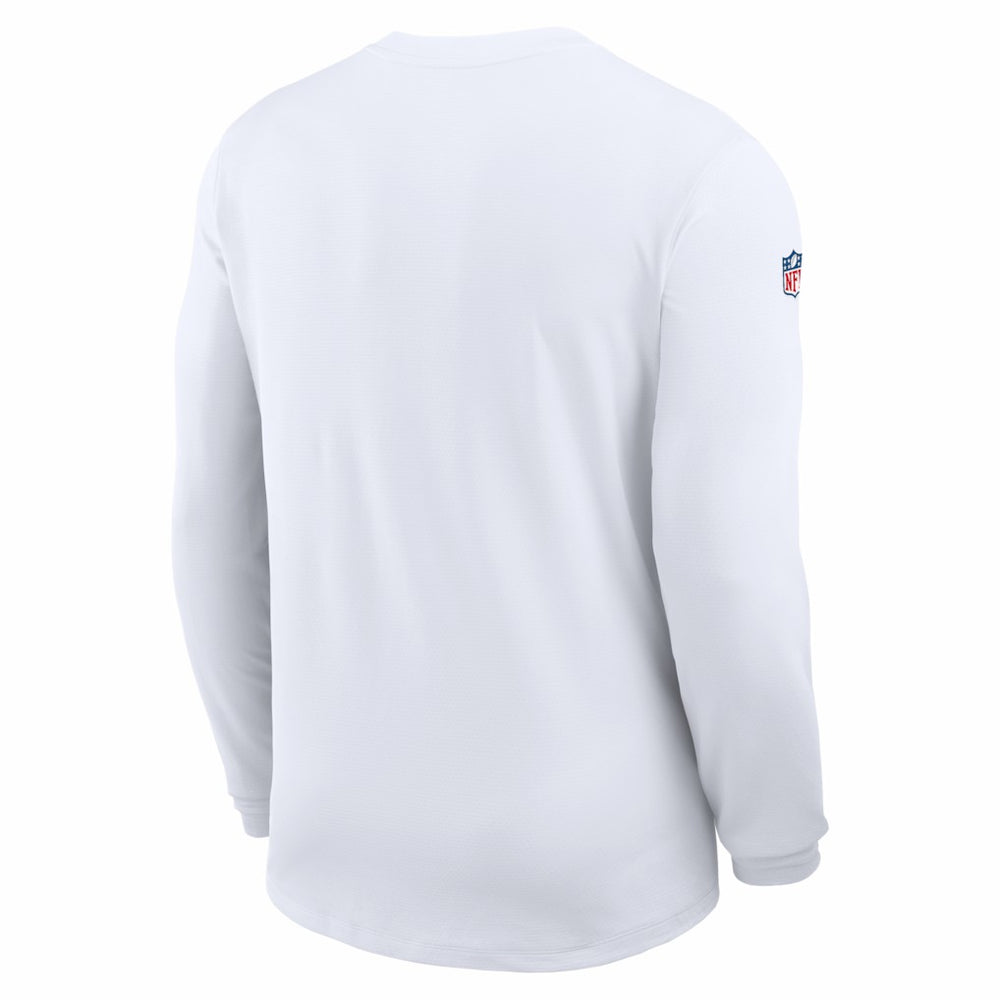 Dallas Cowboys Sideline Coach UV Dri-FIT Long Sleeve Shirt - White outlet