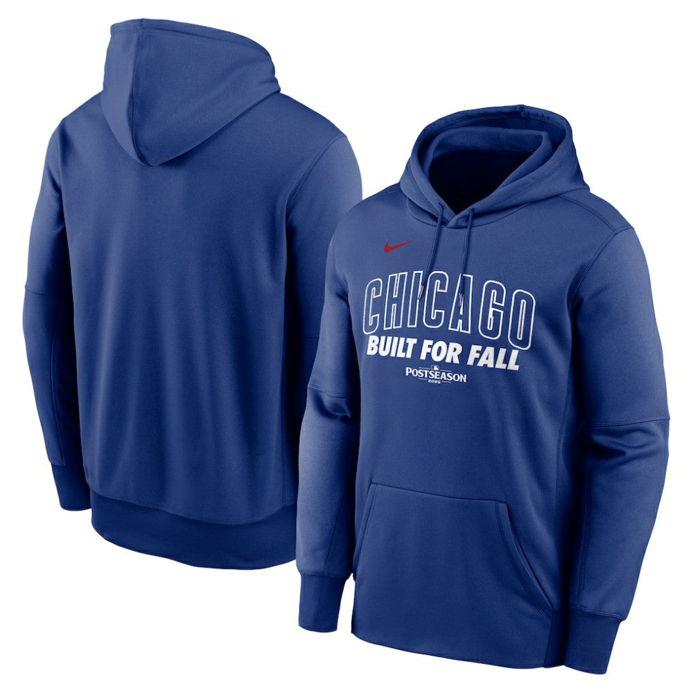 Chicago Cubs 2025 MLB Postseason Authentic Collection Therma Fleece Hoodie Royal