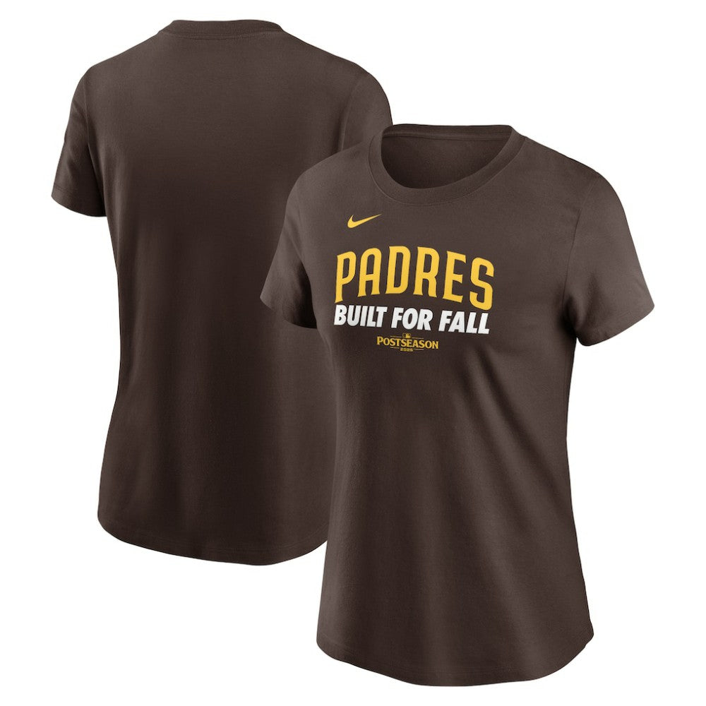 San Diego Padres Women's 2025 MLB Postseason Authentic Collection T-Shirt Brown