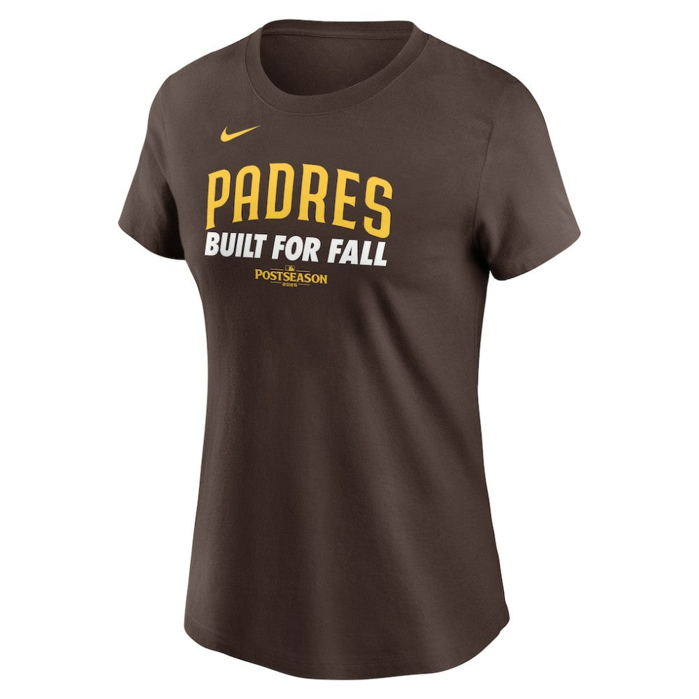 San Diego Padres Women's 2025 MLB Postseason Authentic Collection T-Shirt Brown