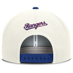 Texas Rangers Cooperstown Pro Dri-FIT Snapback Hat Cream/Royal