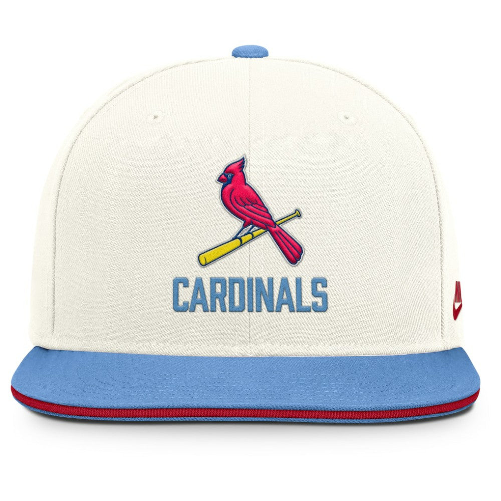 St. Louis Cardinals Cooperstown Pro Dri-FIT Snapback Hat Cream/Light Blue