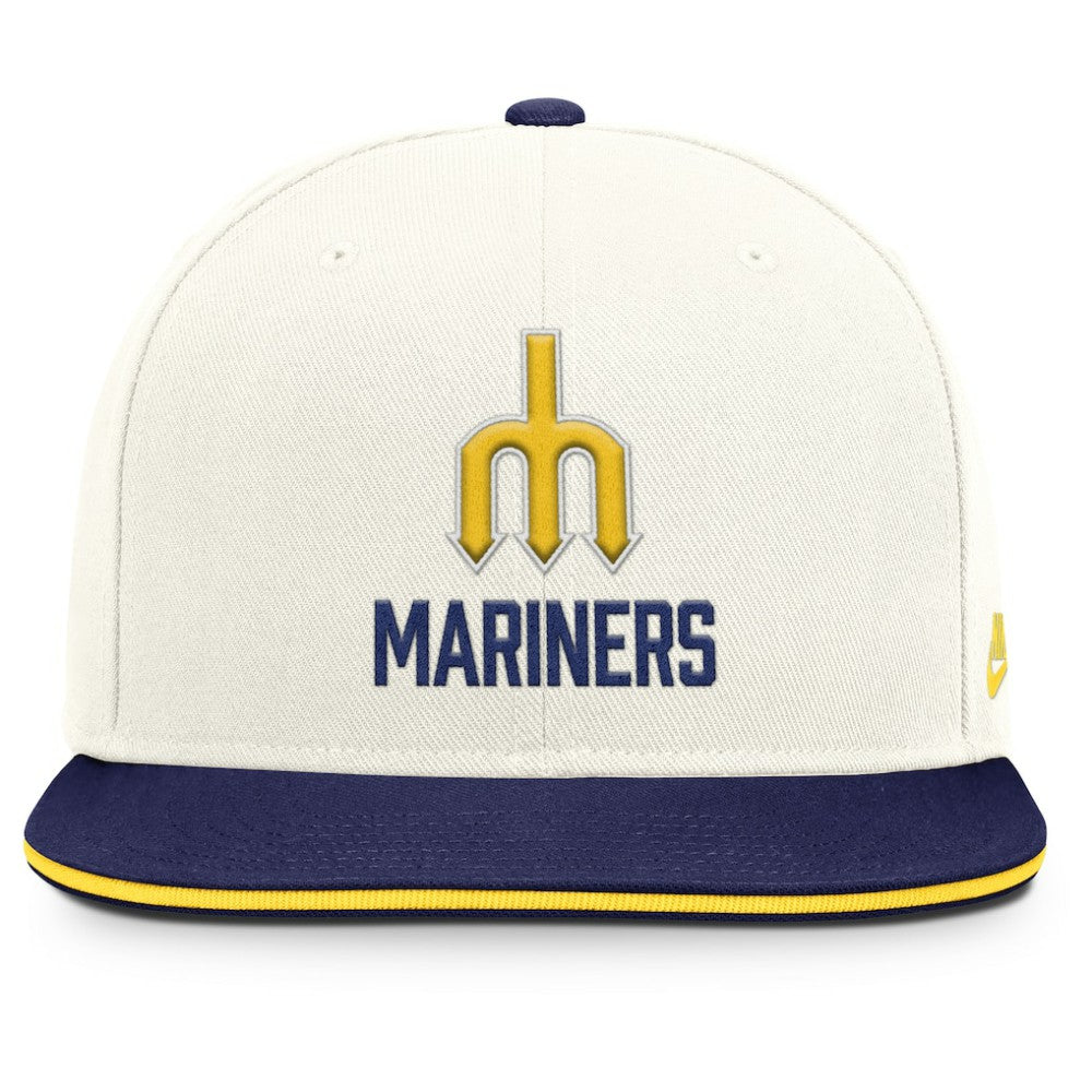 Seattle Mariners Cooperstown Pro Dri-FIT Snapback Hat Cream/Navy