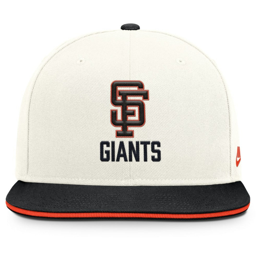 San Francisco Giants Cooperstown Pro Dri-FIT Snapback Hat Cream/Black