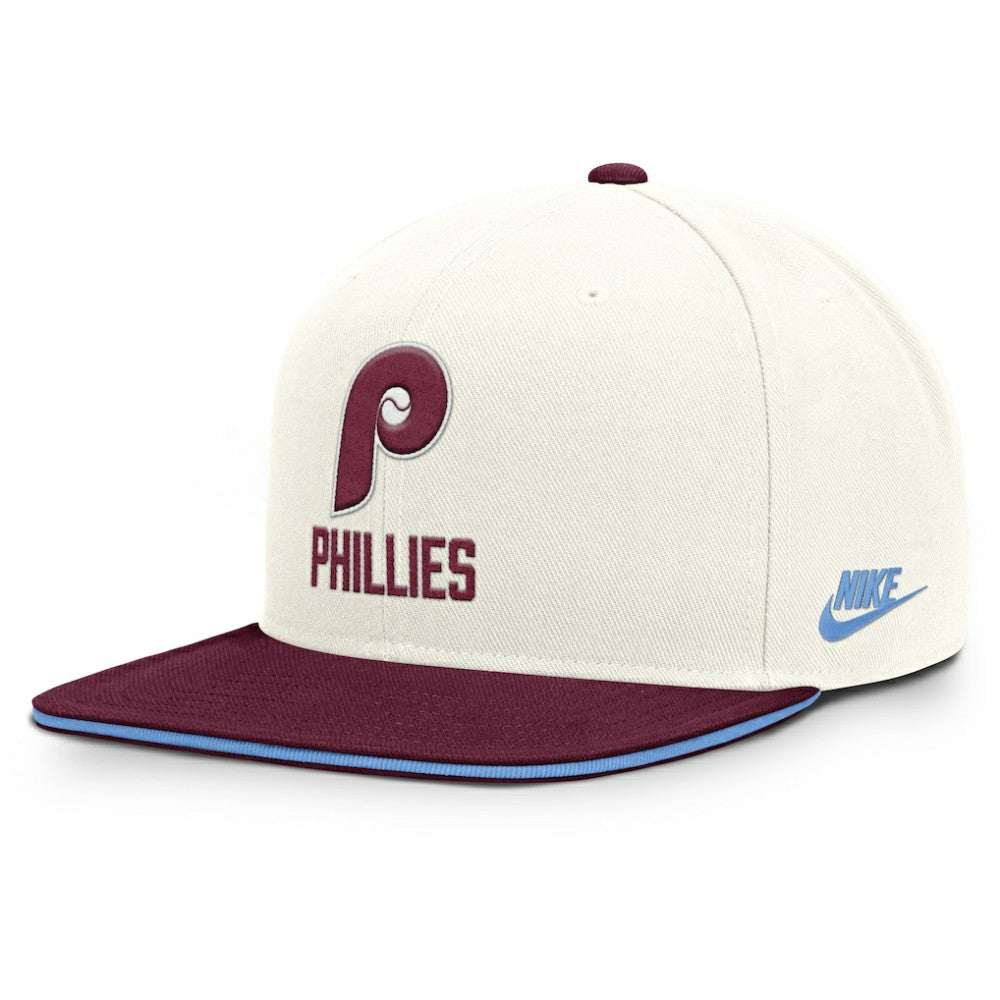 Philadelphia Phillies Cooperstown Pro Dri-FIT Snapback Hat Cream/Burgundy