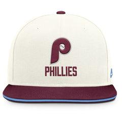 Philadelphia Phillies Cooperstown Pro Dri-FIT Snapback Hat Cream/Burgundy