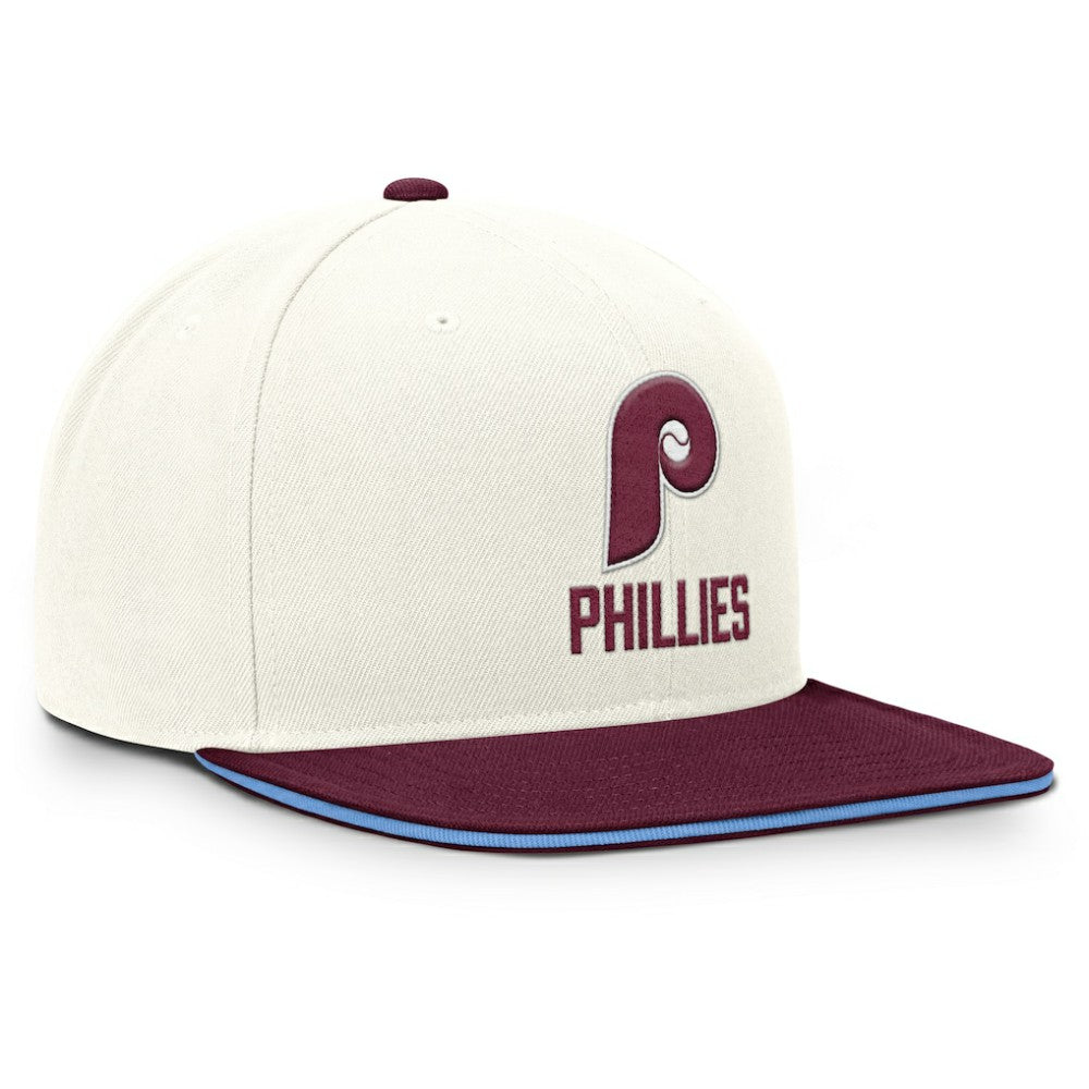 Philadelphia Phillies Cooperstown Pro Dri-FIT Snapback Hat Cream/Burgundy