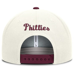 Philadelphia Phillies Cooperstown Pro Dri-FIT Snapback Hat Cream/Burgundy