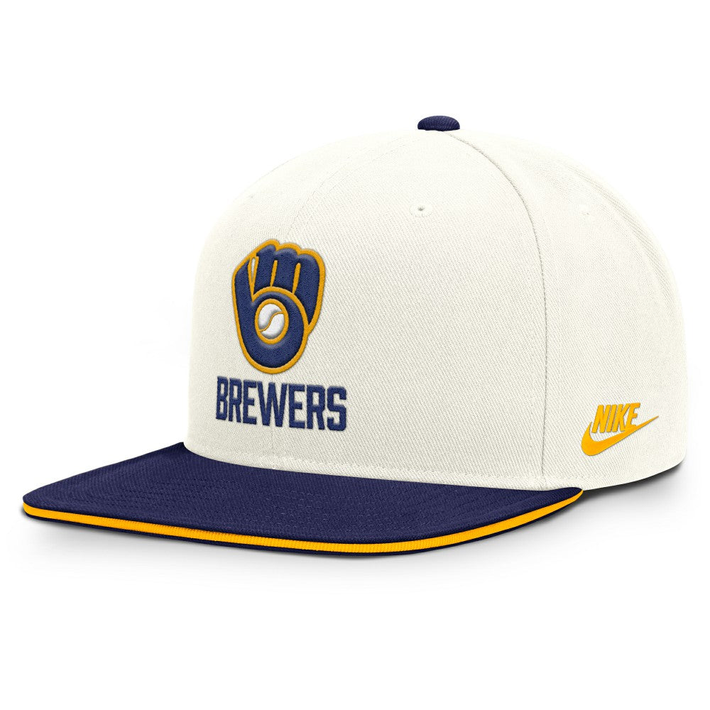 Milwaukee Brewers Cooperstown Pro Dri-FIT Snapback Hat Cream/Royal