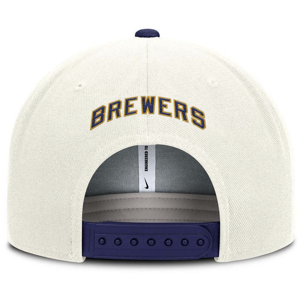 Milwaukee Brewers Cooperstown Pro Dri-FIT Snapback Hat Cream/Royal