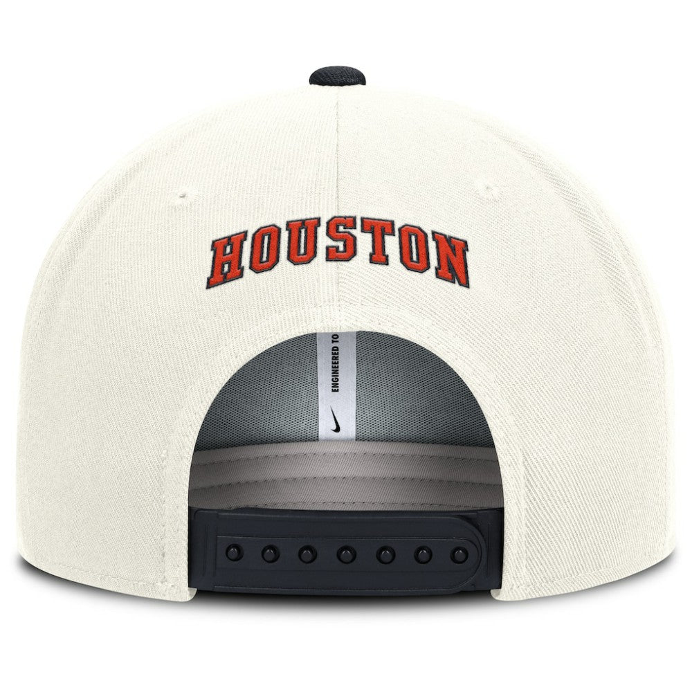 Houston Astros Cooperstown Pro Dri-FIT Snapback Hat Cream/Navy