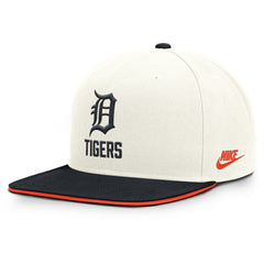 Detroit Tigers Cooperstown Pro Dri-FIT Snapback Hat Cream/Navy