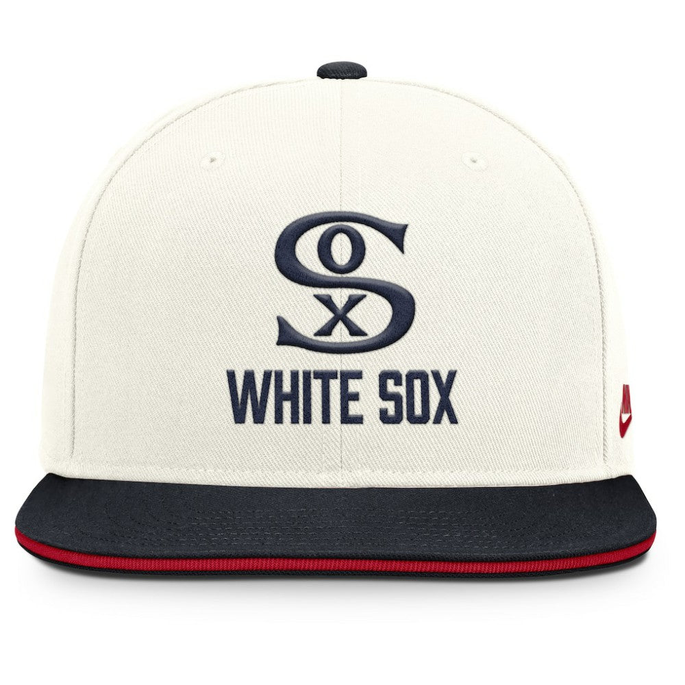 Chicago White Sox Cooperstown Pro Dri-FIT Snapback Hat Cream/Navy