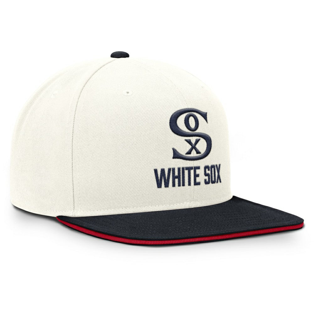 Chicago White Sox Cooperstown Pro Dri-FIT Snapback Hat Cream/Navy