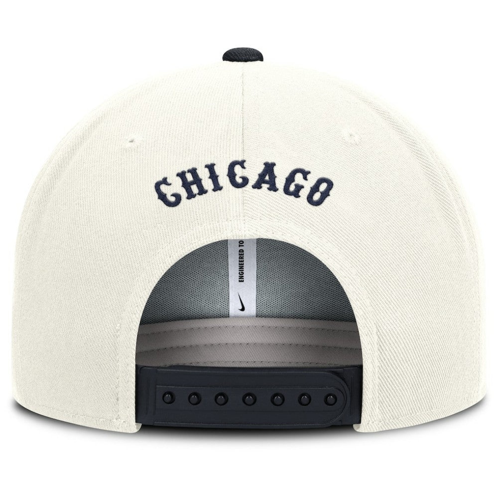 Chicago White Sox Cooperstown Pro Dri-FIT Snapback Hat Cream/Navy