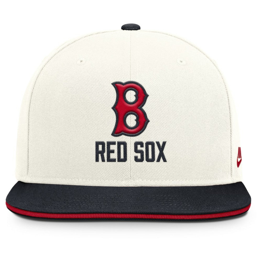 Boston Red Sox Cooperstown Pro Dri-FIT Snapback Hat Cream/Navy