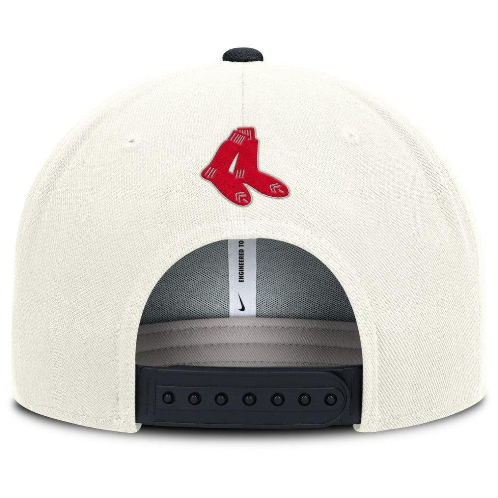 Boston Red Sox Cooperstown Pro Dri-FIT Snapback Hat Cream/Navy
