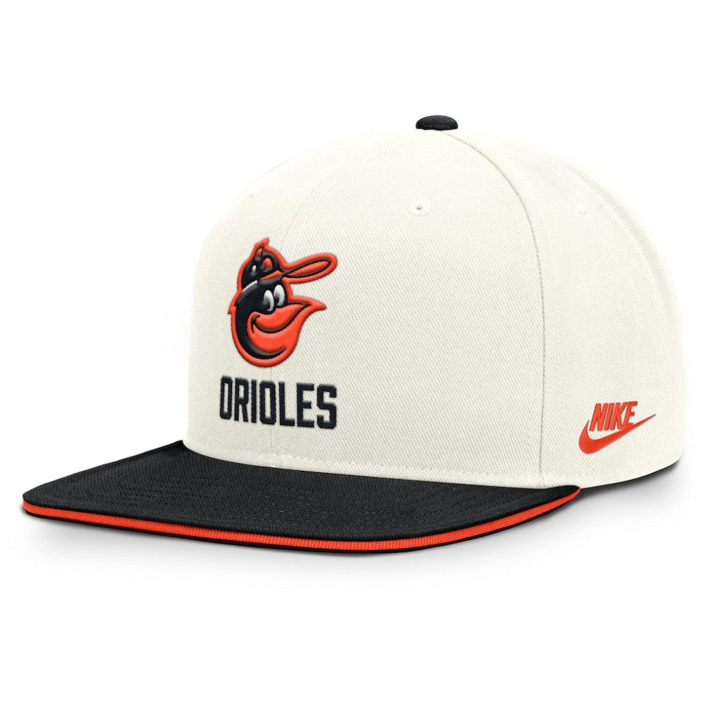 Baltimore Orioles Cooperstown Pro Dri-FIT Snapback Hat Cream/Black