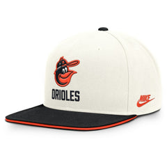 Baltimore Orioles Cooperstown Pro Dri-FIT Snapback Hat Cream/Black