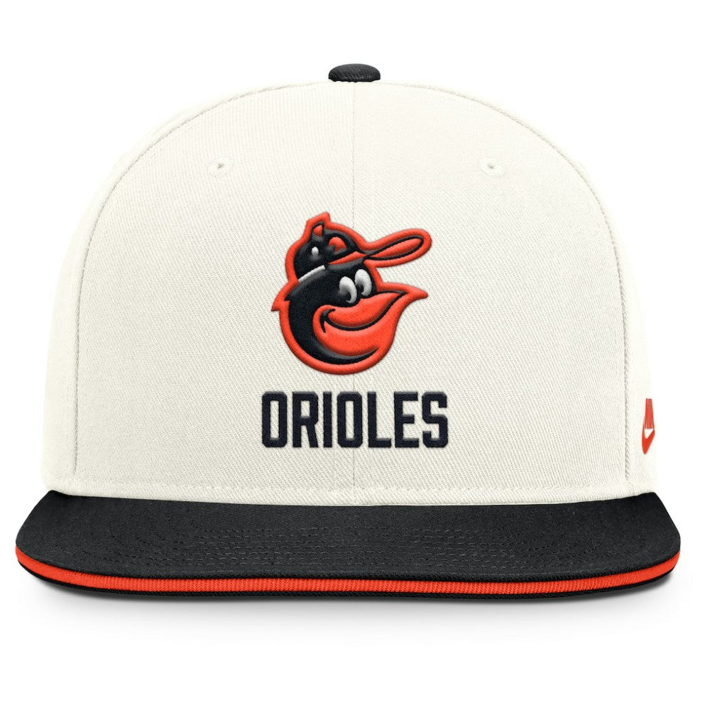 Baltimore Orioles Cooperstown Pro Dri-FIT Snapback Hat Cream/Black