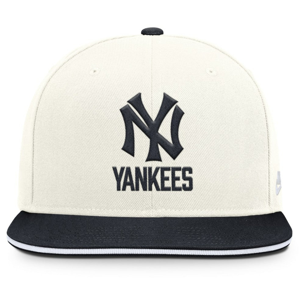 New York Yankees Cooperstown Pro Dri-FIT Snapback Hat Cream/Navy