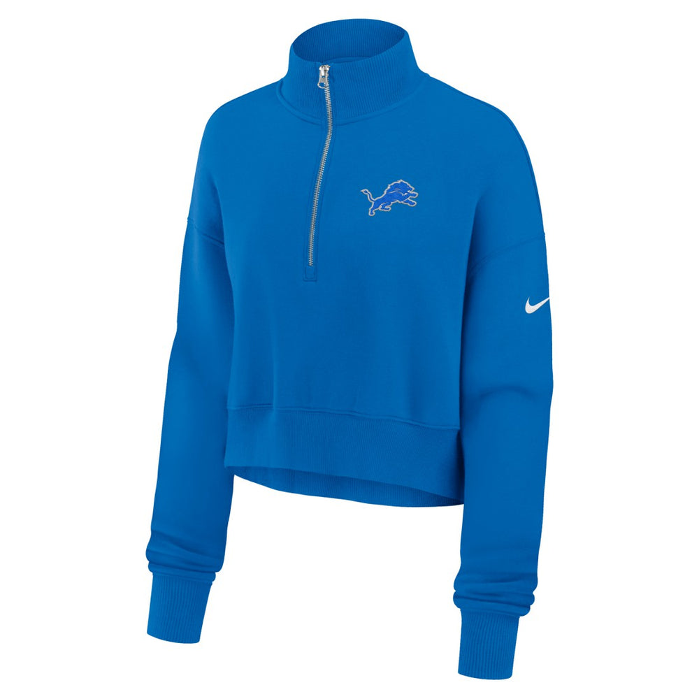 Detroit Lions Women's Phoenix Fleece Quarter-Zip Sweatshirt - Blue discount