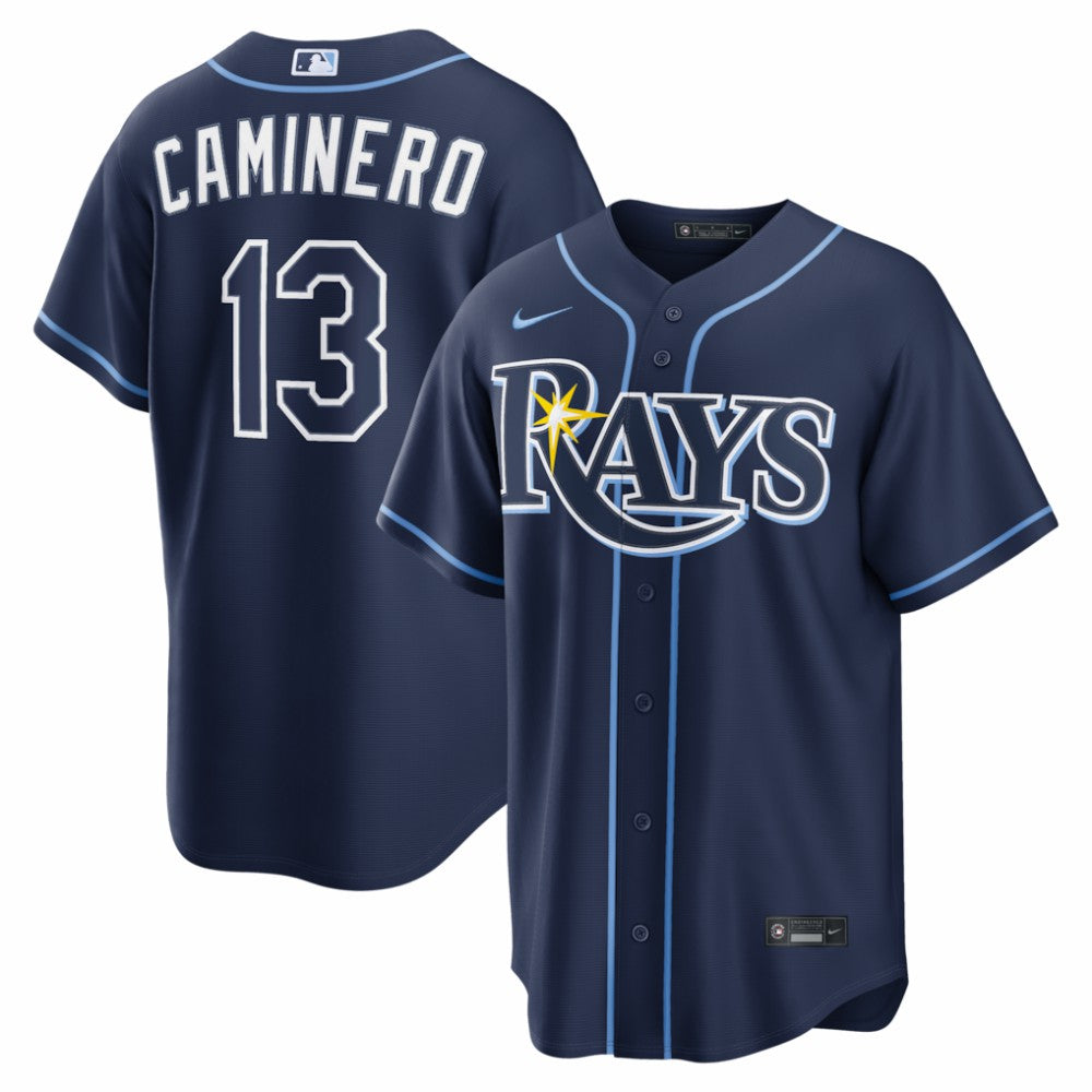 Junior Caminero Tampa Bay Rays Road Replica Jersey Navy