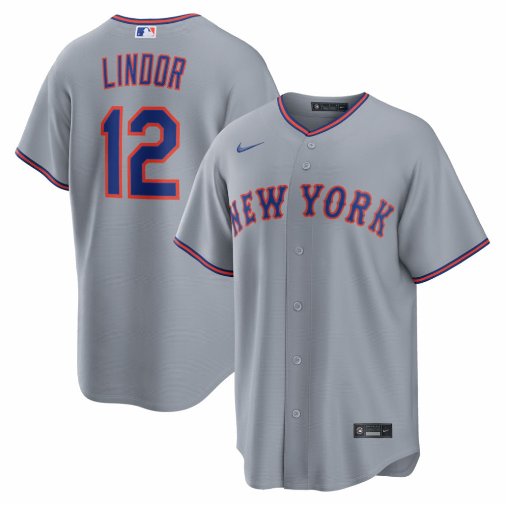 Francisco Lindor New York Mets Road Replica Jersey Gray