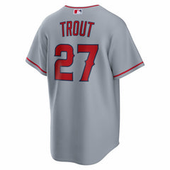 Mike Trout Los Angeles Angels Road Replica Jersey Gray