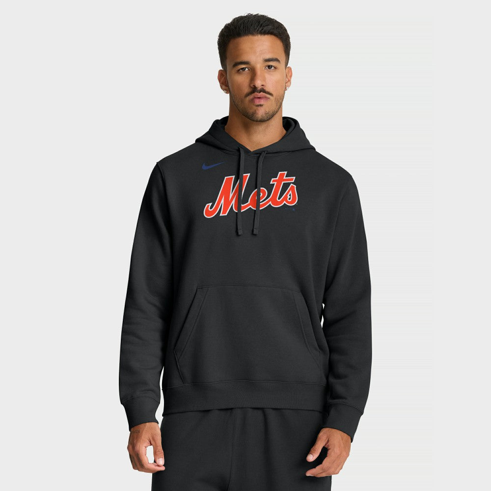 New York Mets Dri-Fit Club Hoodie Black