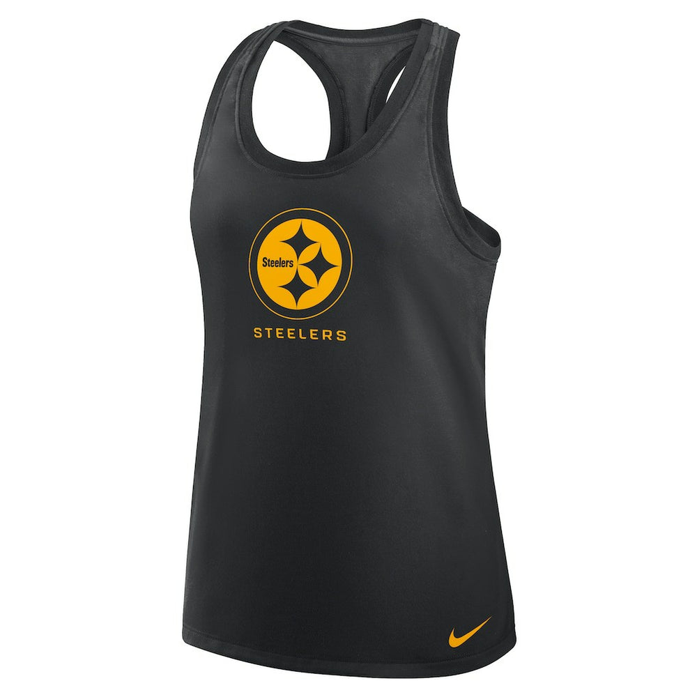 Pittsburgh Steelers Women's Hurry Up Tri-Blend Dri-FIT Tank Top - Black on sale