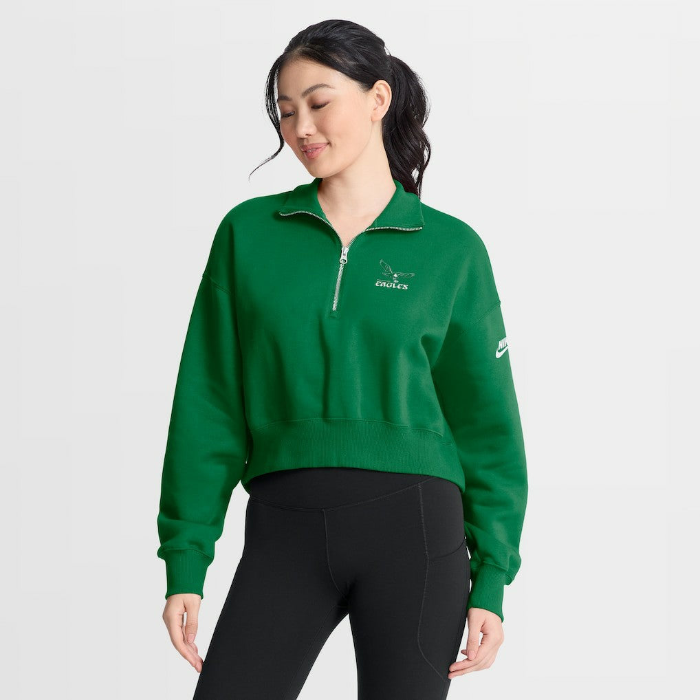Philadelphia Eagles Women's Phoenix Fleece Quarter-Zip Sweatshirt - Kelly Green sale