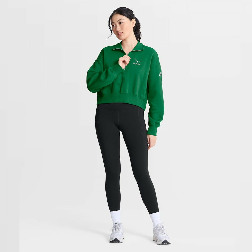Philadelphia Eagles Women's Phoenix Fleece Quarter-Zip Sweatshirt - Kelly Green sale