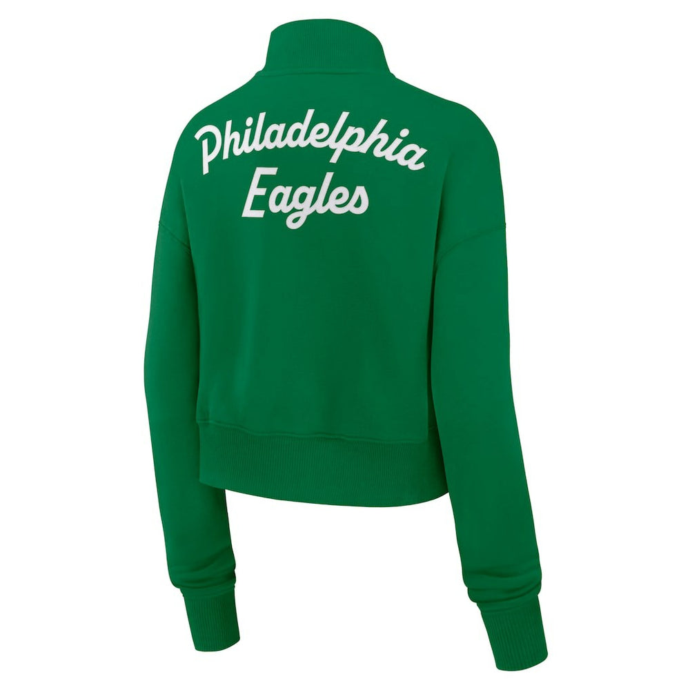 Philadelphia Eagles Women's Phoenix Fleece Quarter-Zip Sweatshirt - Kelly Green sale