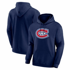 Montreal Canadiens Logo Athletic Essential Hoodie - Navy Hoodies