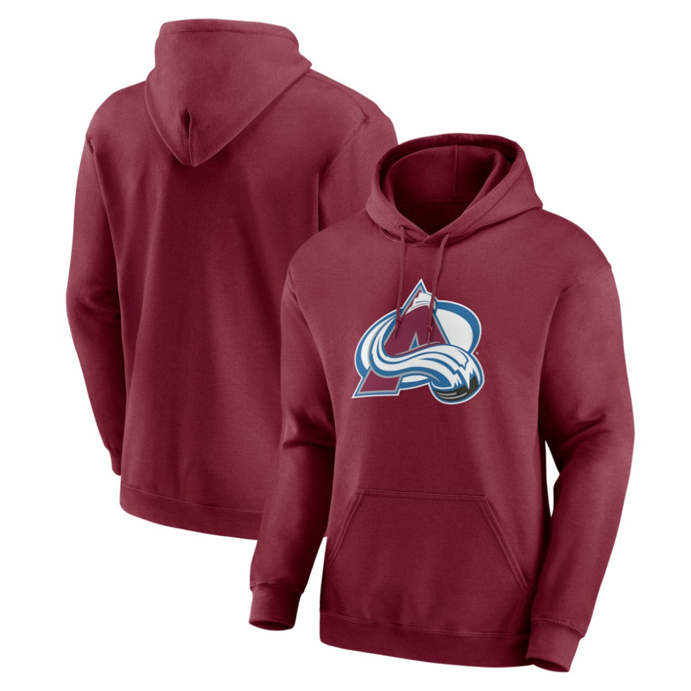 Colorado Avalanche Logo Athletic Essential Hoodie - Burgundy Hoodies