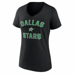 Dallas Stars Logo Athletic Women's Arch Victory V-Neck T-Shirt - Black T-shirts