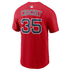 Garrett Crochet Boston Red Sox Name & Number T-Shirt Red