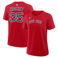 Garrett Crochet Boston Red Sox Women's Name & Number T-Shirt Red