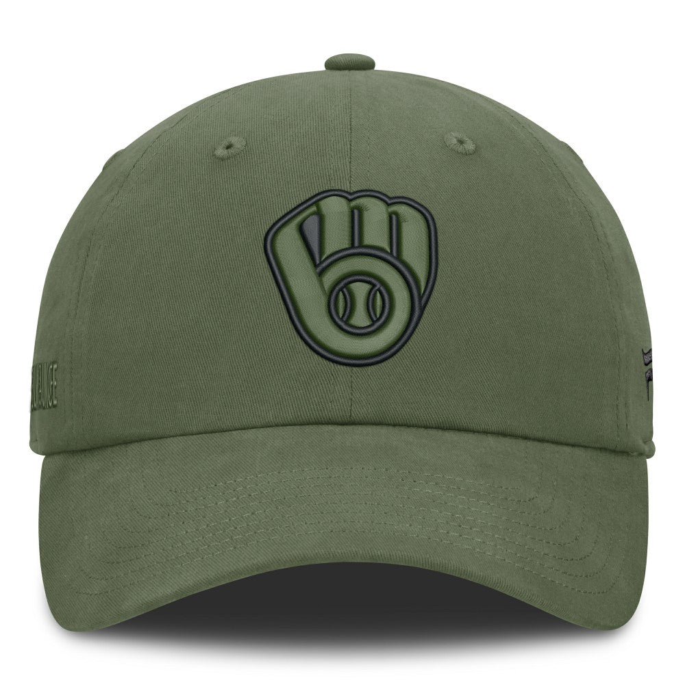 Milwaukee Brewers Pine Rider Adjustable Hat Olive