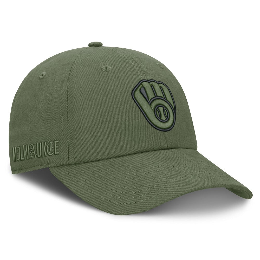 Milwaukee Brewers Pine Rider Adjustable Hat Olive
