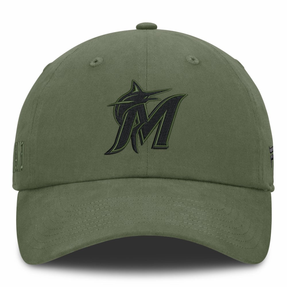 Miami Marlins Pine Rider Adjustable Hat Olive